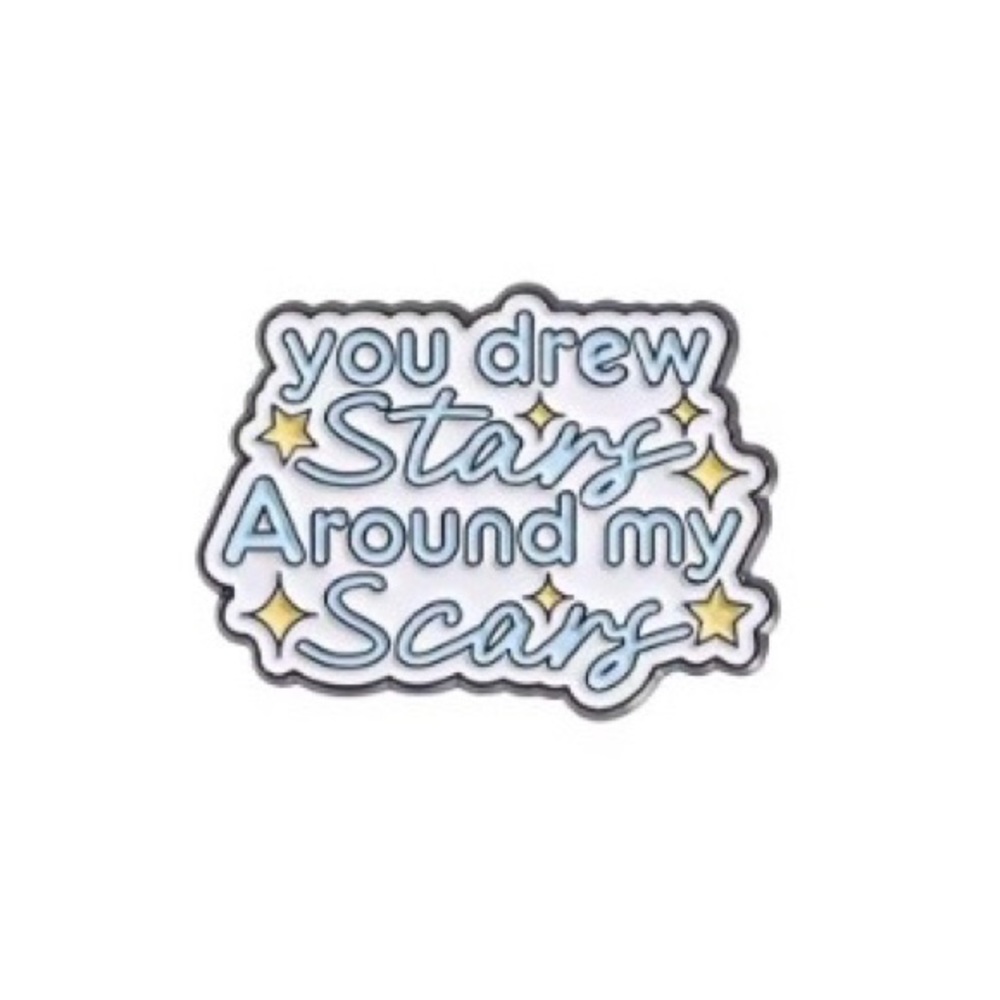 Stars Around My Scars Taylor Swift Lyrics Enamel Pin